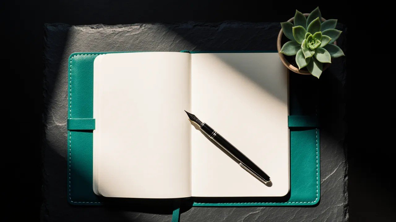 Journal, pen and plant — building a daily reflection habit