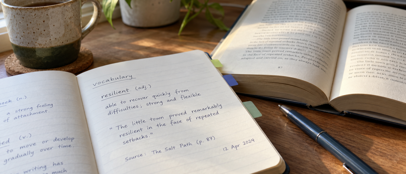 How to Keep a Vocabulary Notebook Worth Rereading